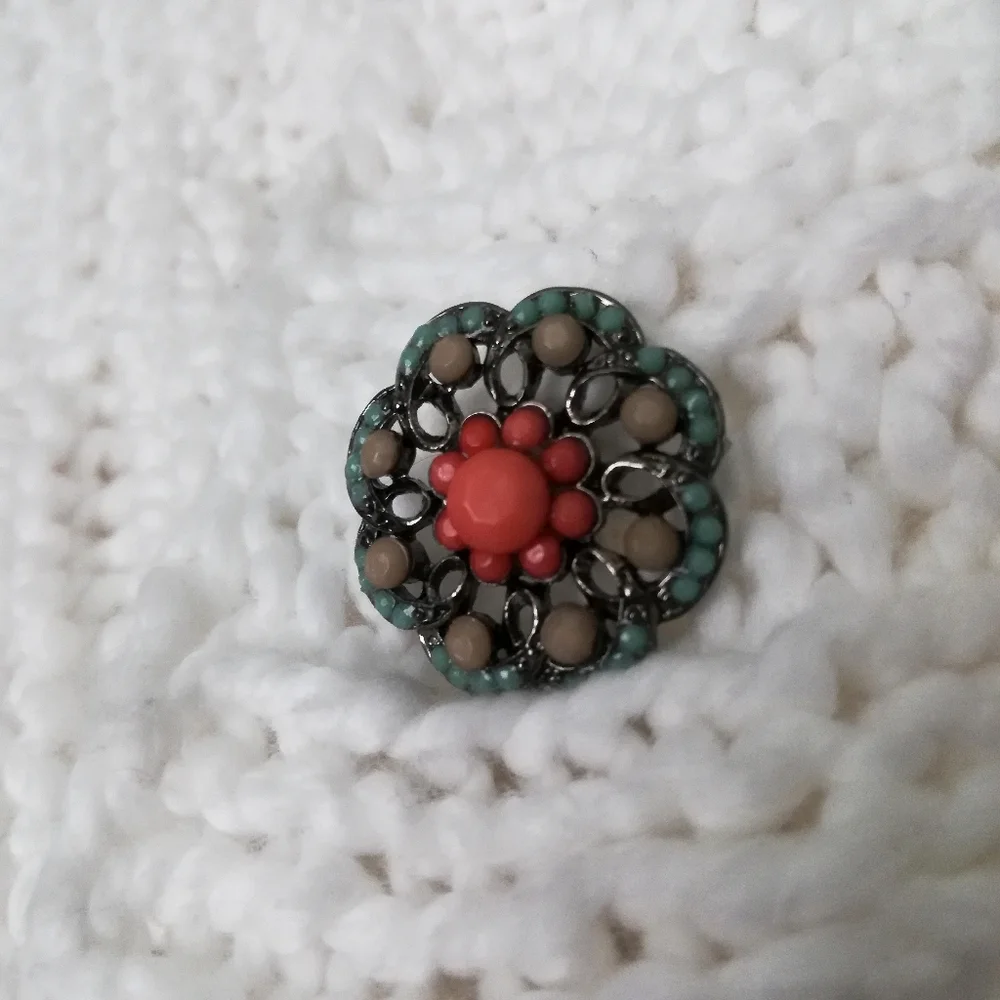 White Knit Shrug Cap Sleeve Sweater With Decorative Buttons, One Size